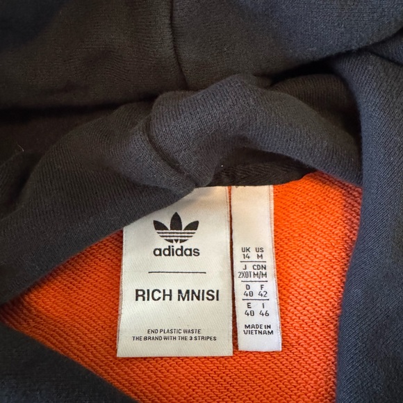 Adidas x Rich Mnisi Cheetah Leopard Print Hoodie Orange Black Streetwear Collab - Picture 4 of 7
